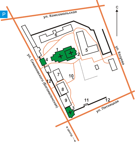 План Богоявленско-Анастасьинского  монастыря, Кострома