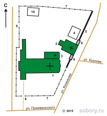 План Вознесенского монастыря в Смоленске