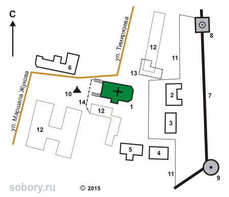 План Авраамиева монастыря в Смоленске