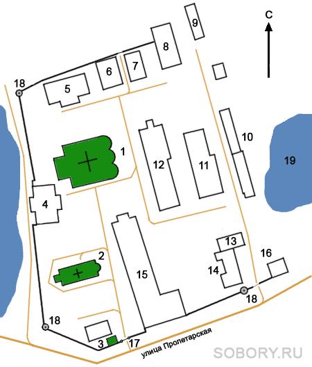 План Тихвинского Цивильского женского  монастыря, Республика Чувашия 