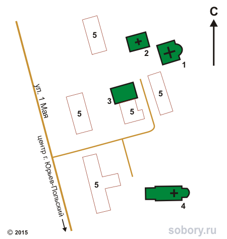 План Петропавловского монастыря в Юрьеве-Польском