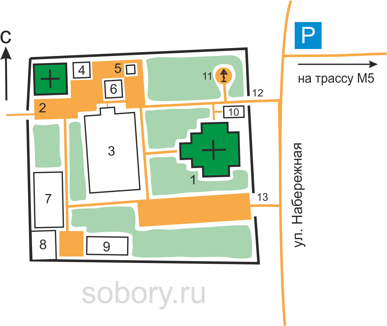 План Скита на Бинарадском источнике, Самарская область,Старая Бинарадка